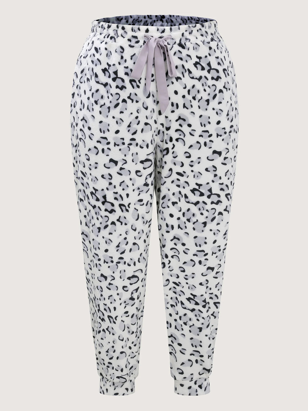 Leopard Print Stretchy Cuff Lounge Bottoms