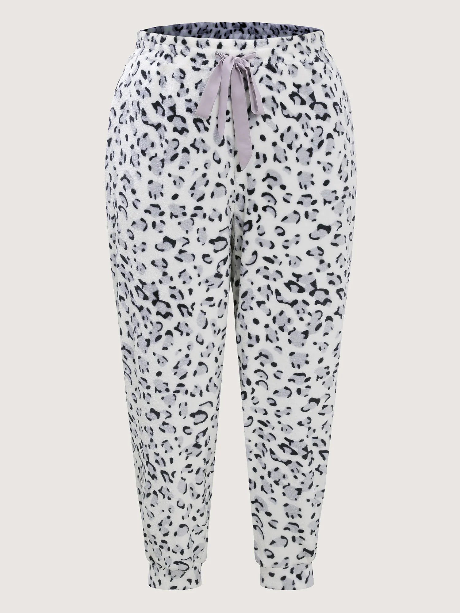 Leopard Print Stretchy Cuff Lounge Bottoms