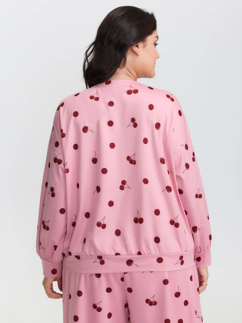 Playful Cherry Print Loungewear Set