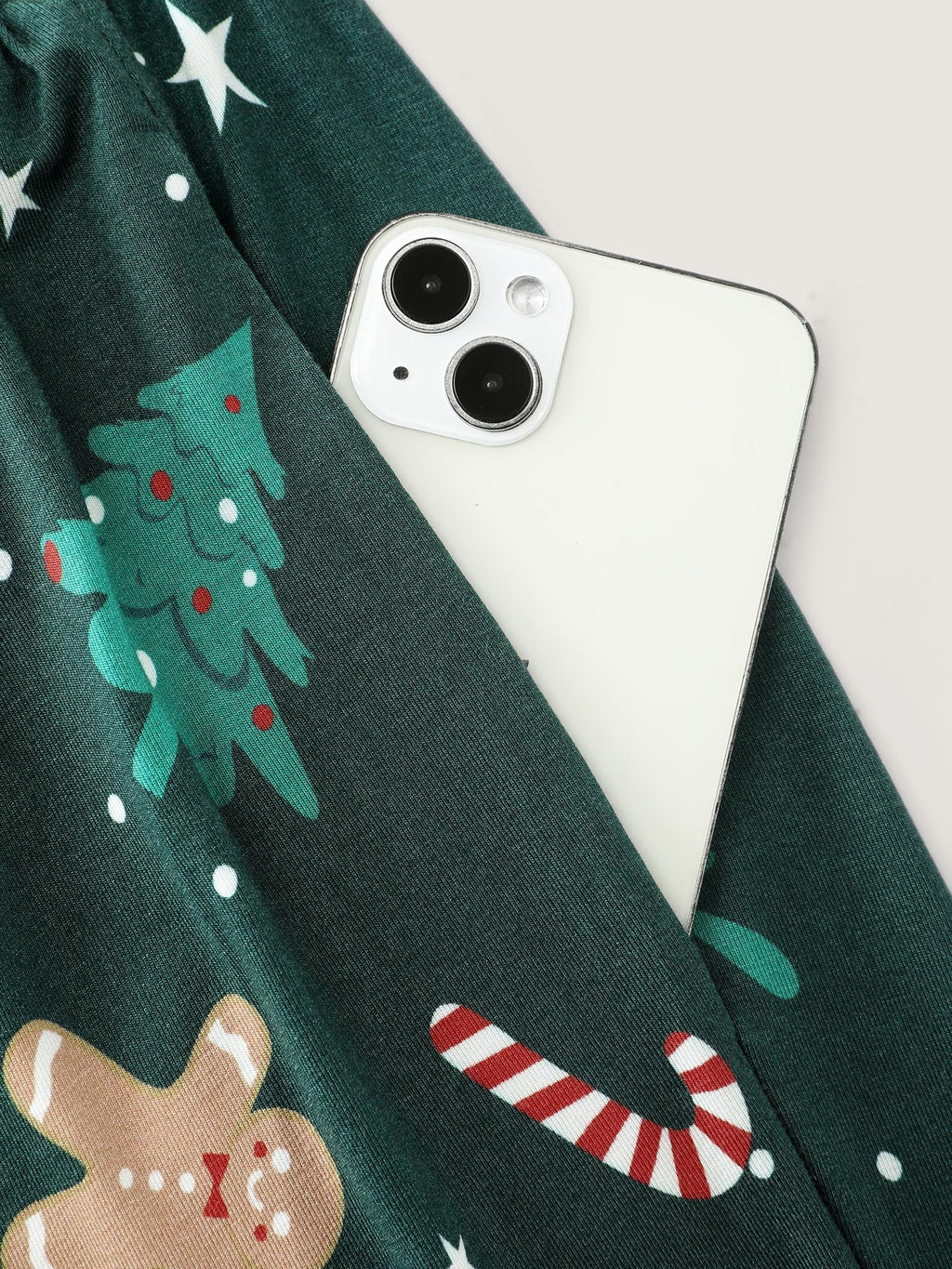 Holiday Cozy Print Pockets Loungewear Set