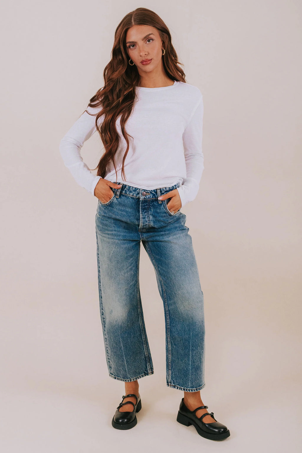 Deep Trance Dropped Boyfriend Jeans - 3 Colors!