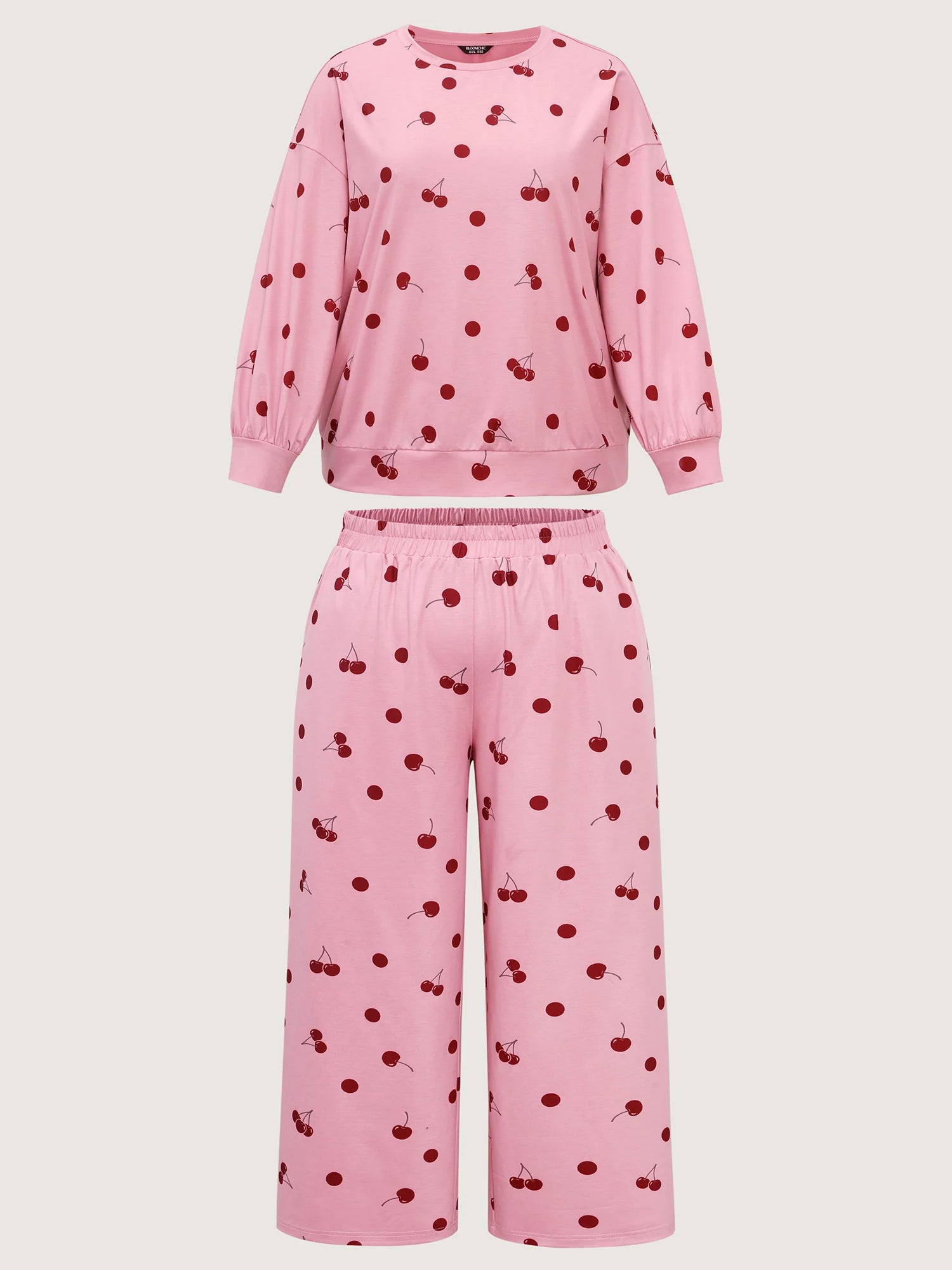 Playful Cherry Print Loungewear Set