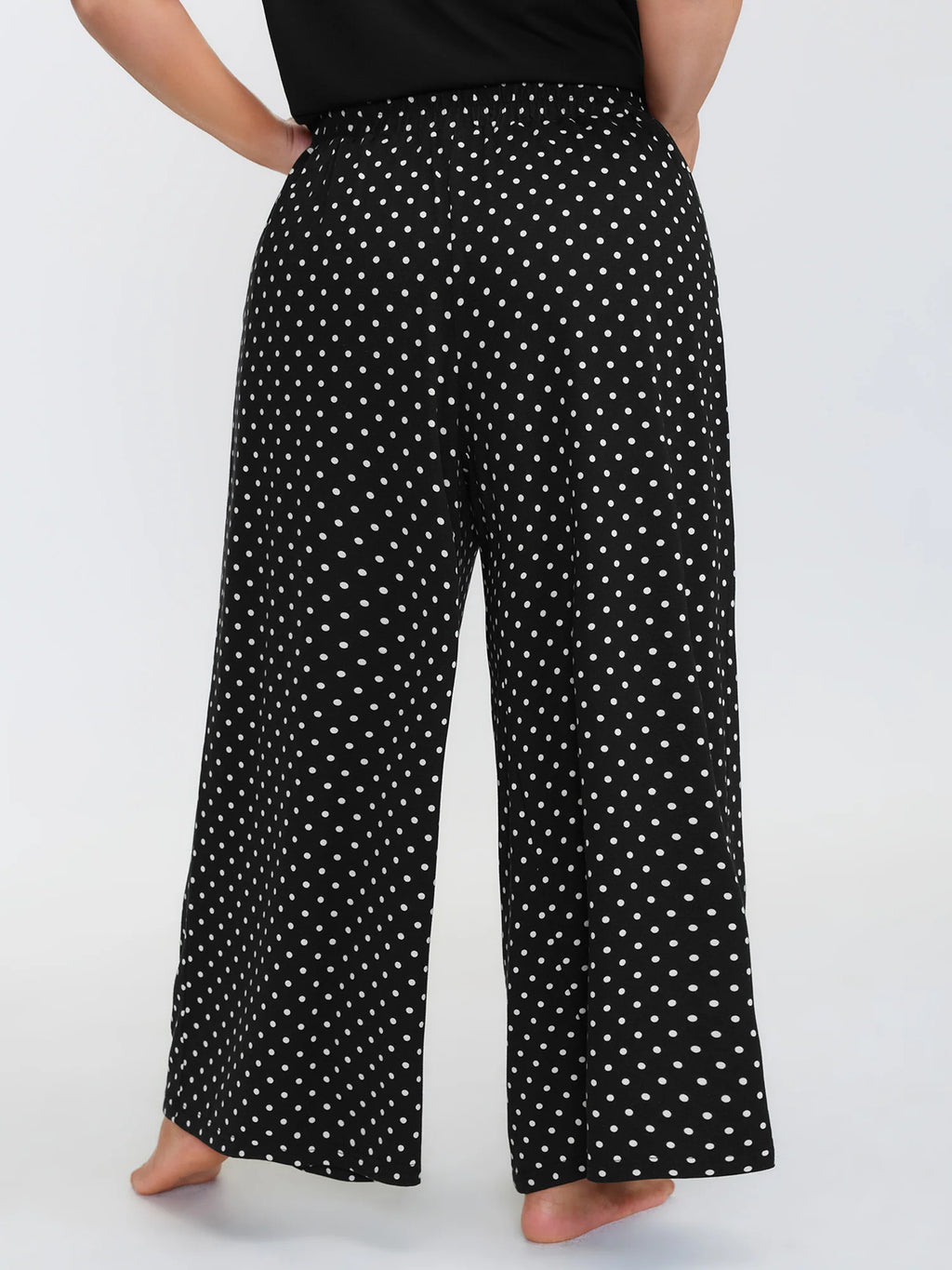 Cute Cat Polka Dots Print Sleepwear Set