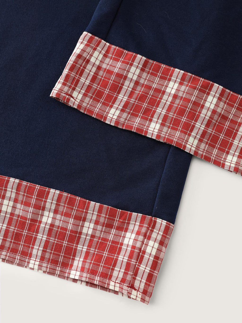 Gingham Edges Stretchy Drawstring Lounge Bottoms