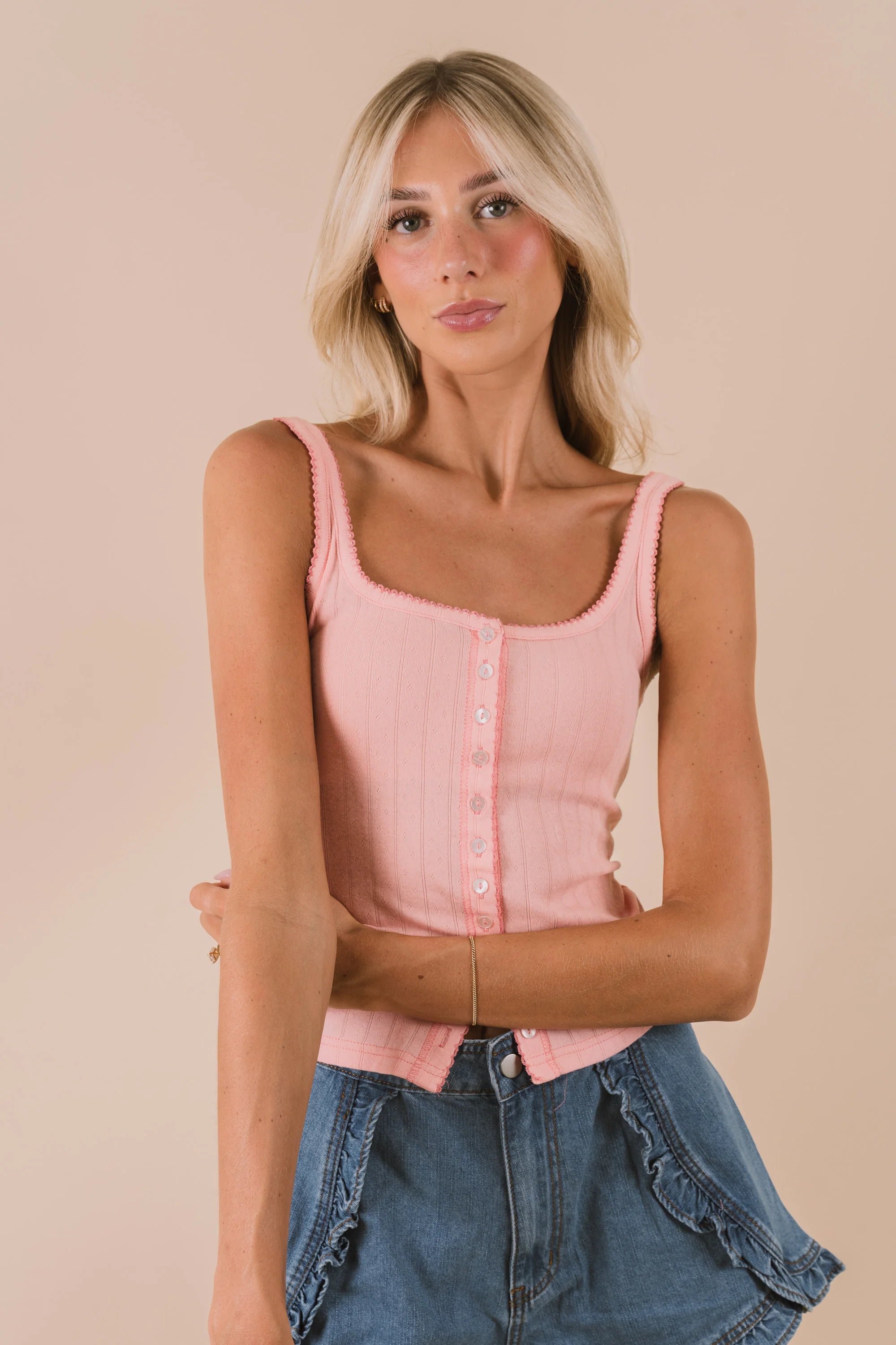 Pointelle Tank