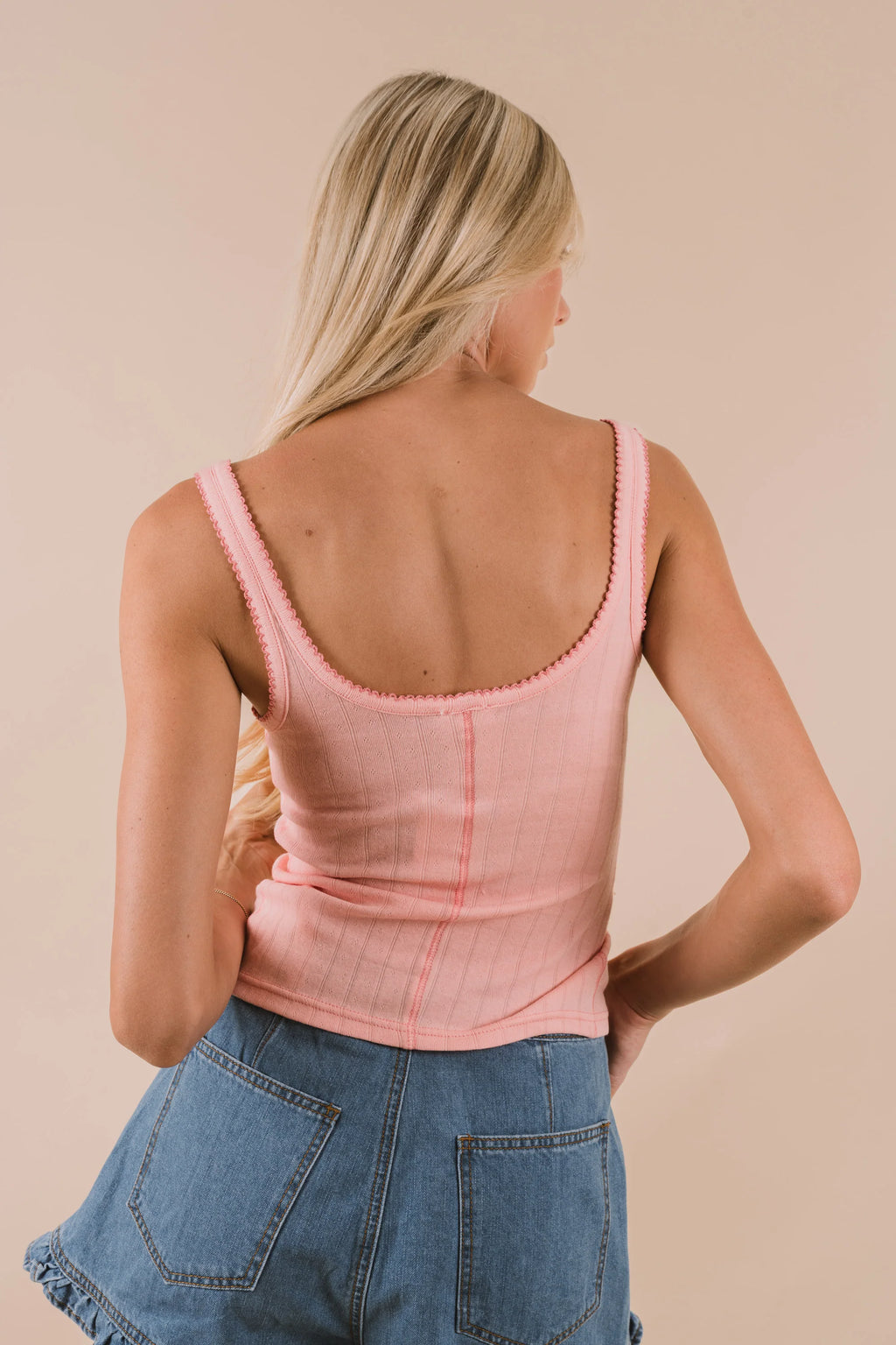 Pointelle Tank