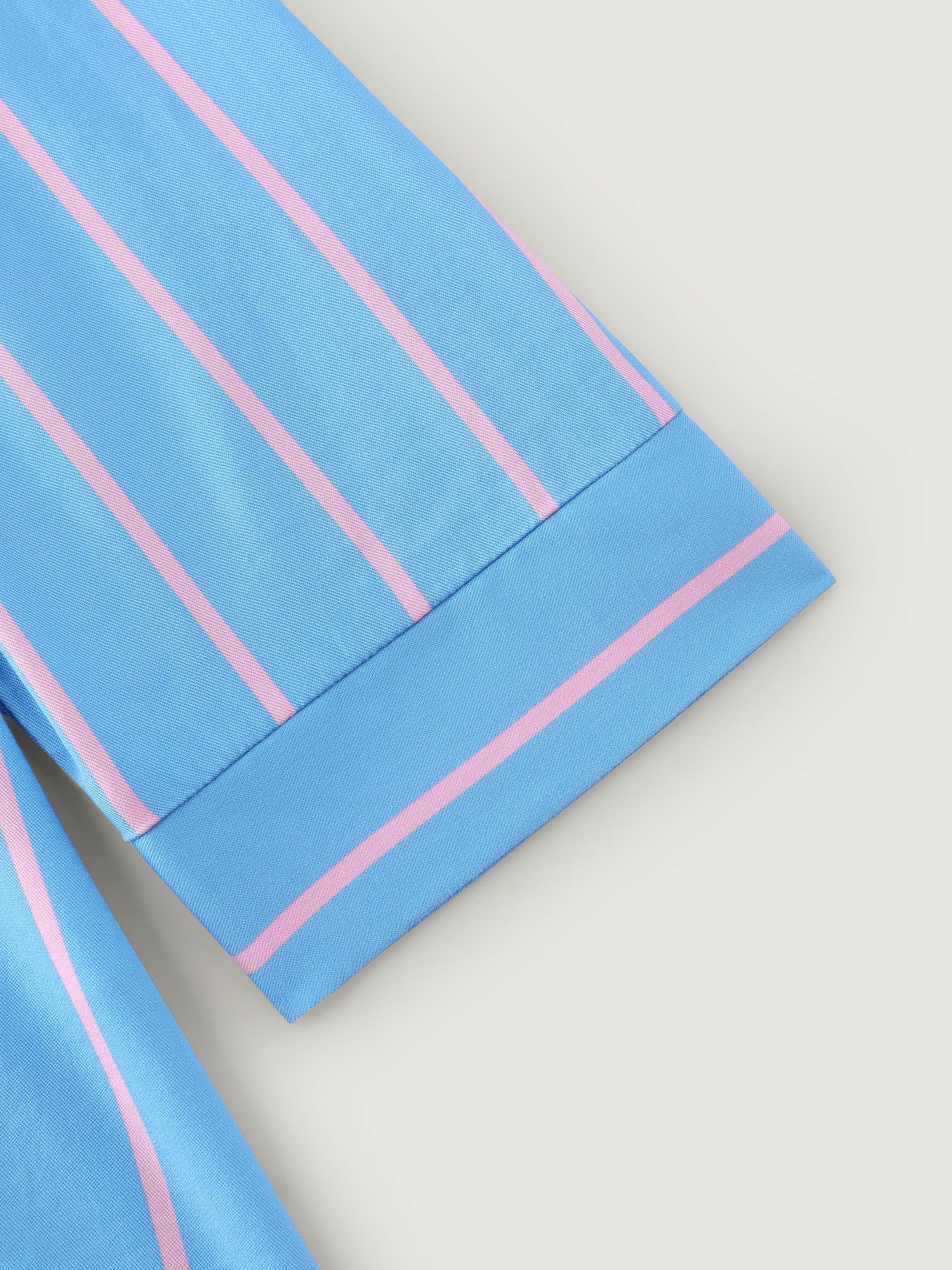 Stripe Print Pockets Sleepwear Set