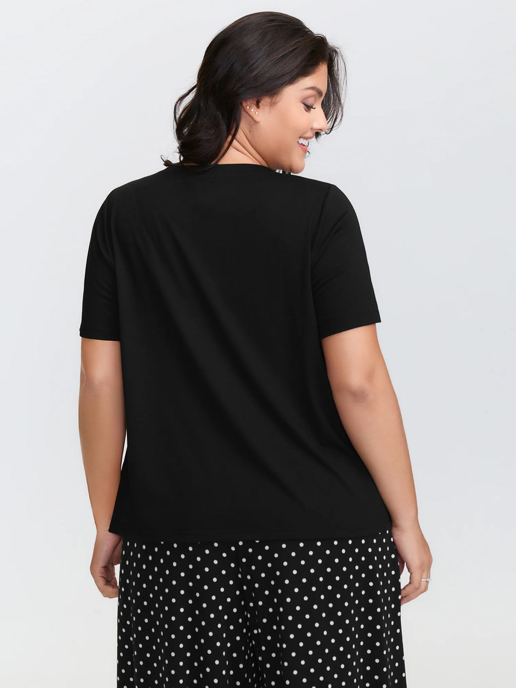 Cute Cat Polka Dots Print Sleepwear Set
