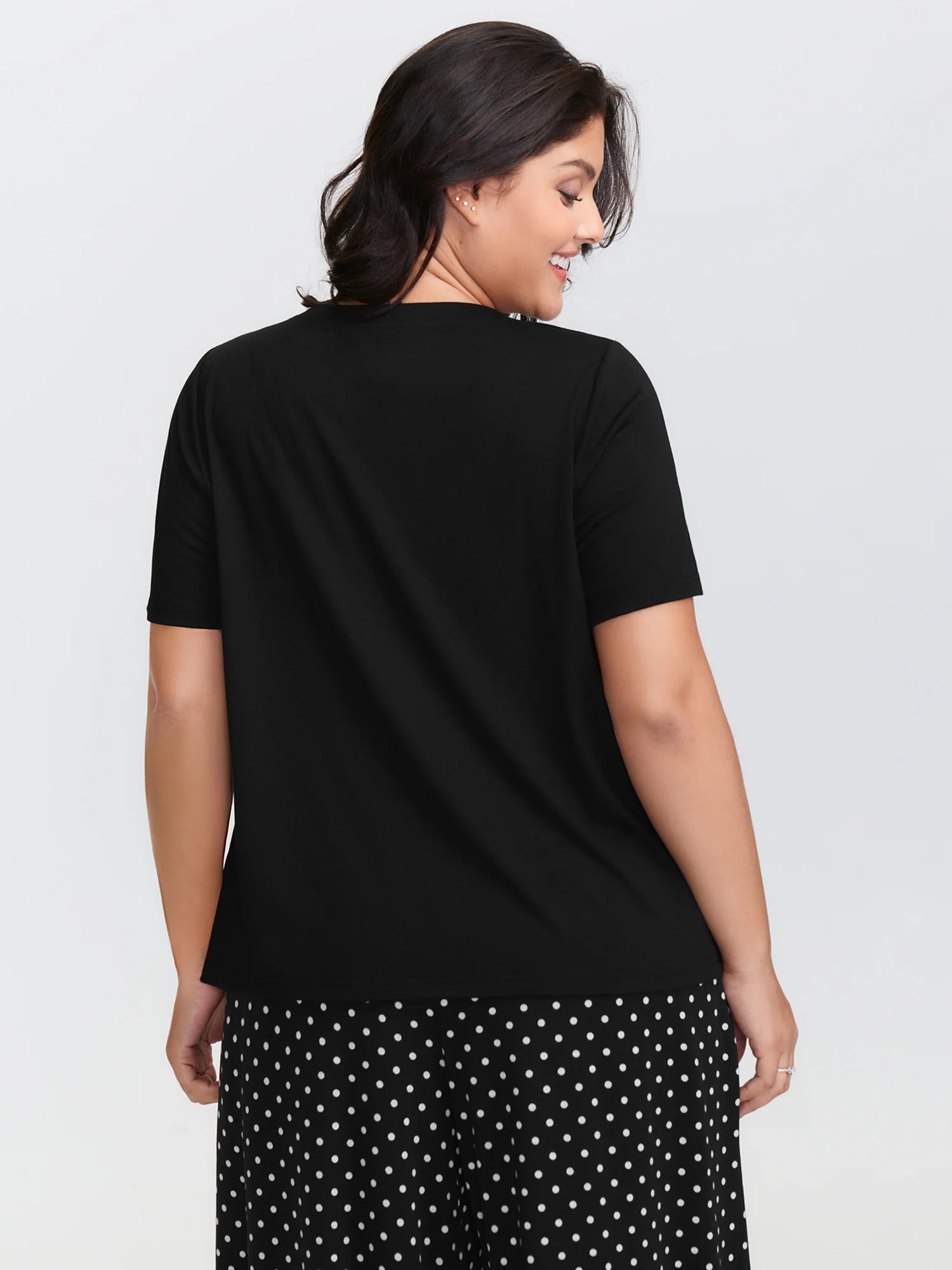 Cute Cat Polka Dots Print Sleepwear Set