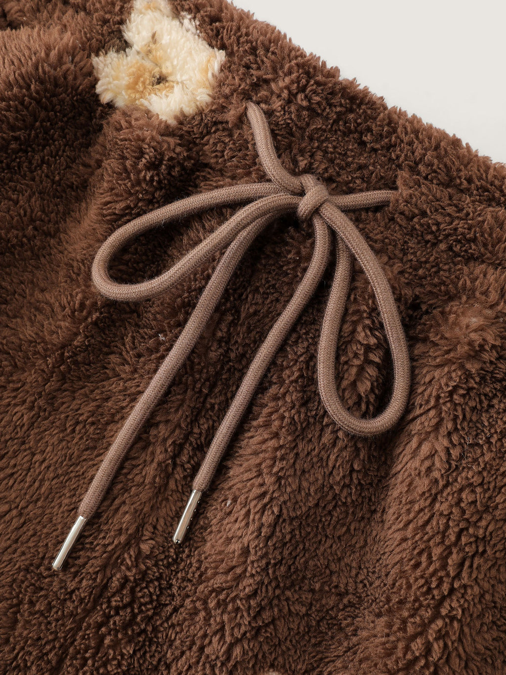 Plush Teddy Pattern Pockets Lounge Bottoms
