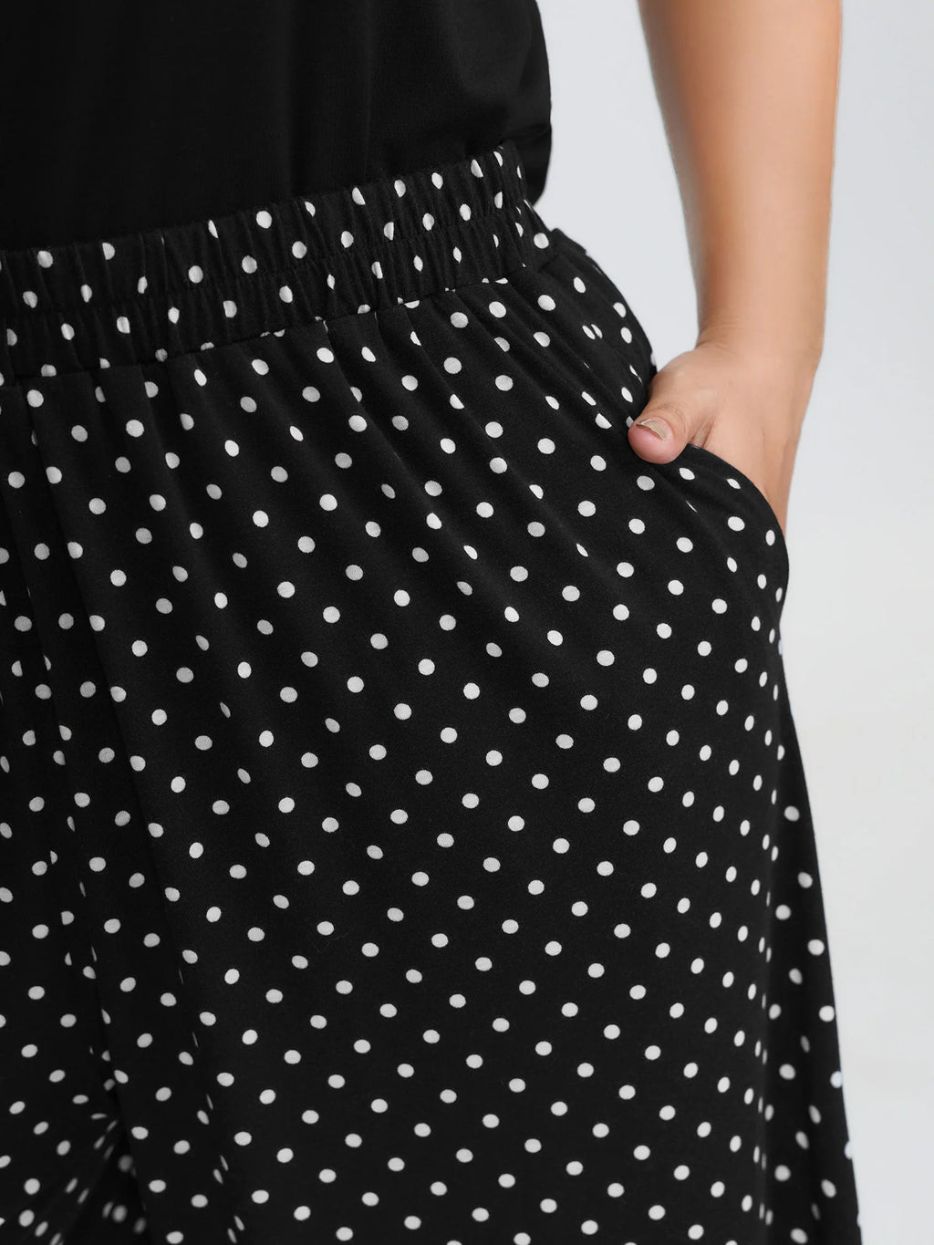 Cute Cat Polka Dots Print Sleepwear Set