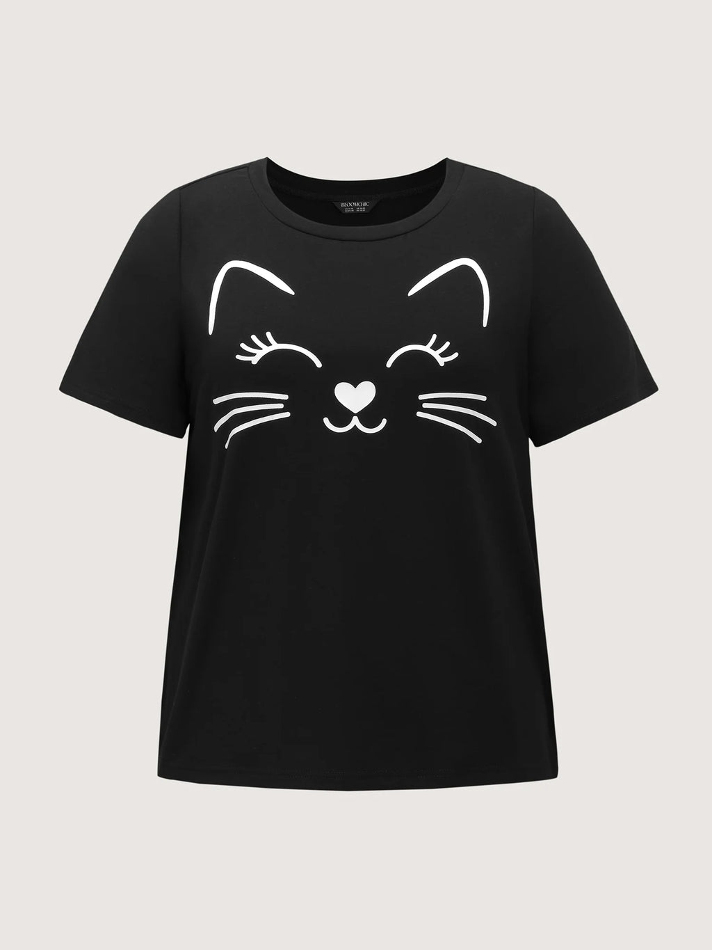 Cute Cat Polka Dots Print Sleepwear Set