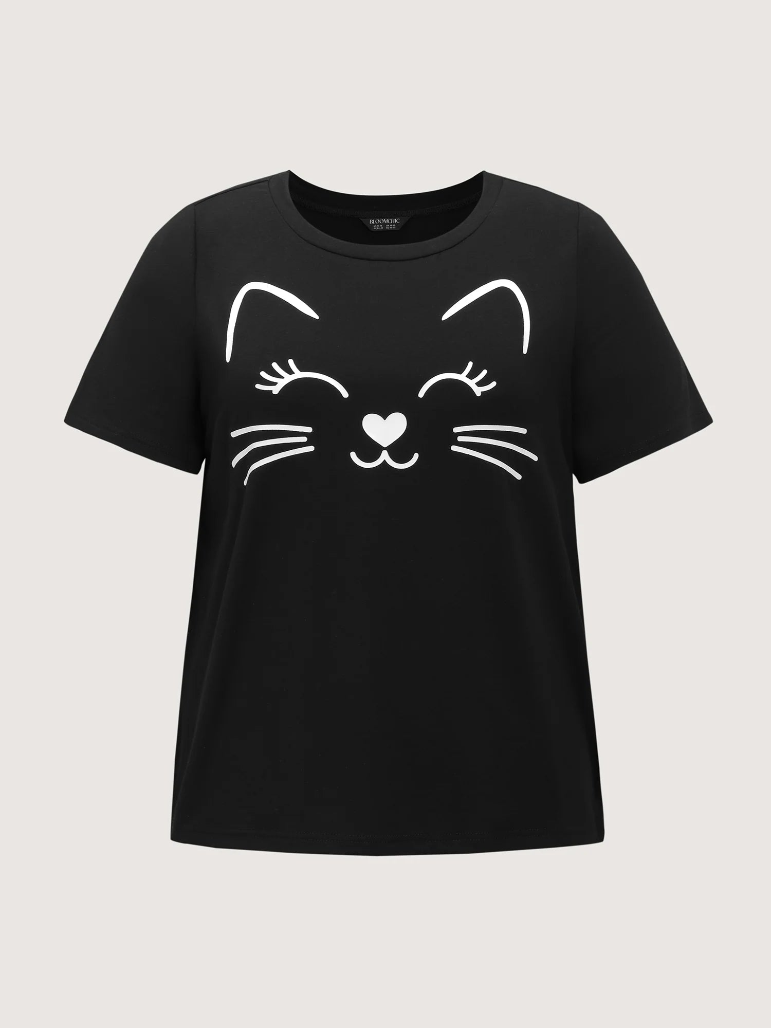 Cute Cat Polka Dots Print Sleepwear Set