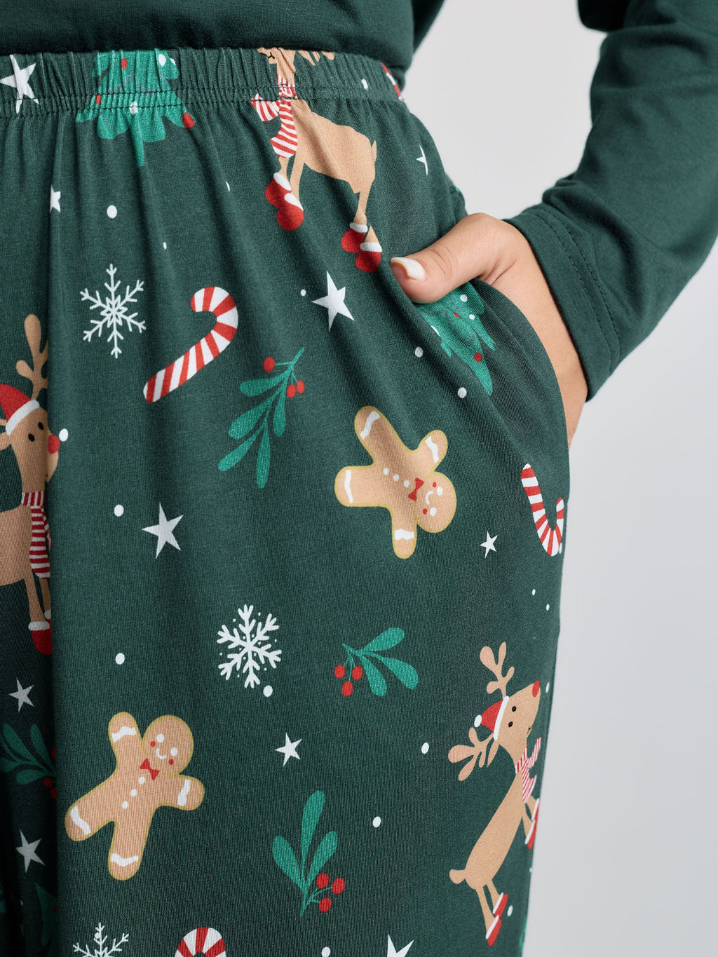 Holiday Cozy Print Pockets Loungewear Set