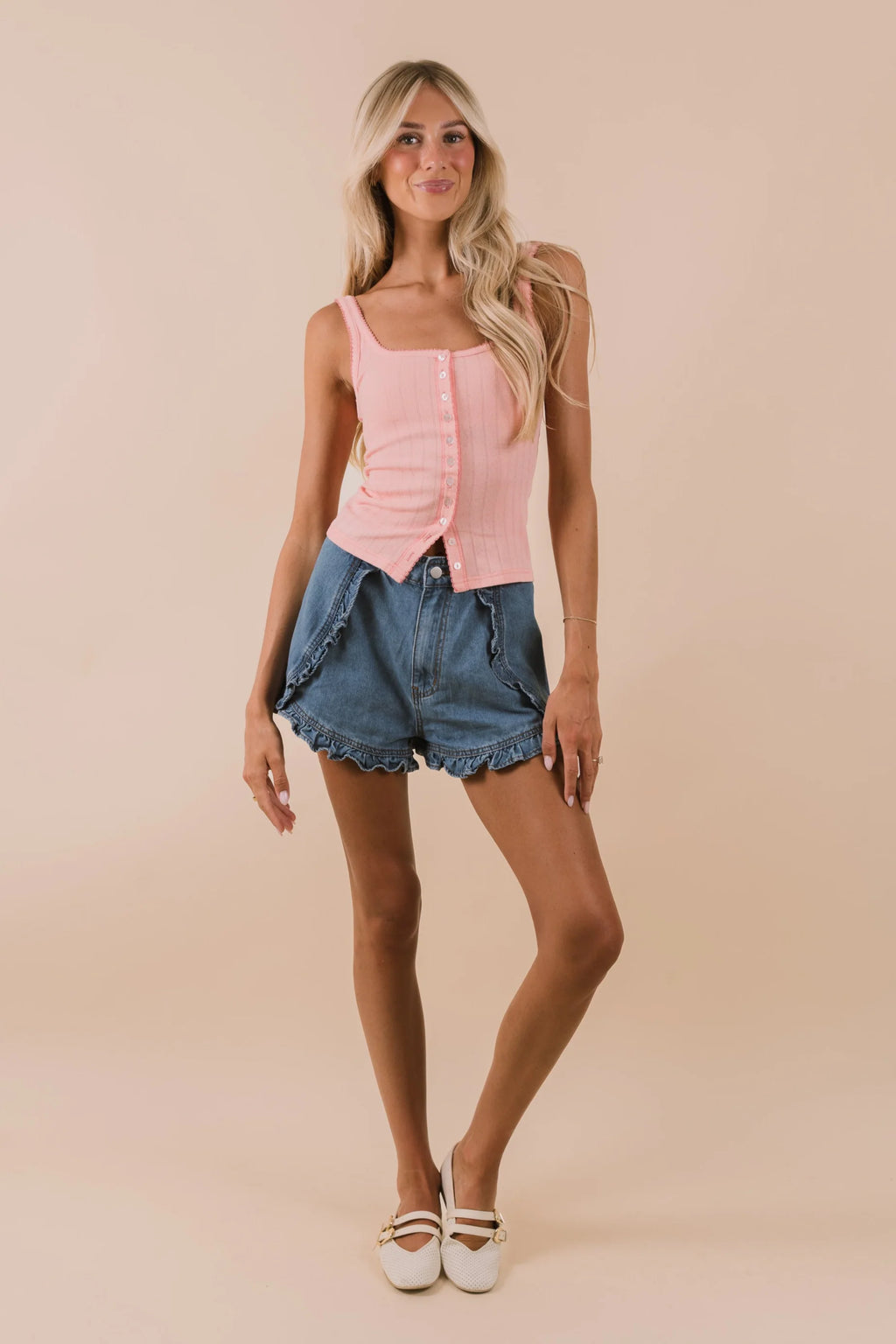 Pointelle Tank
