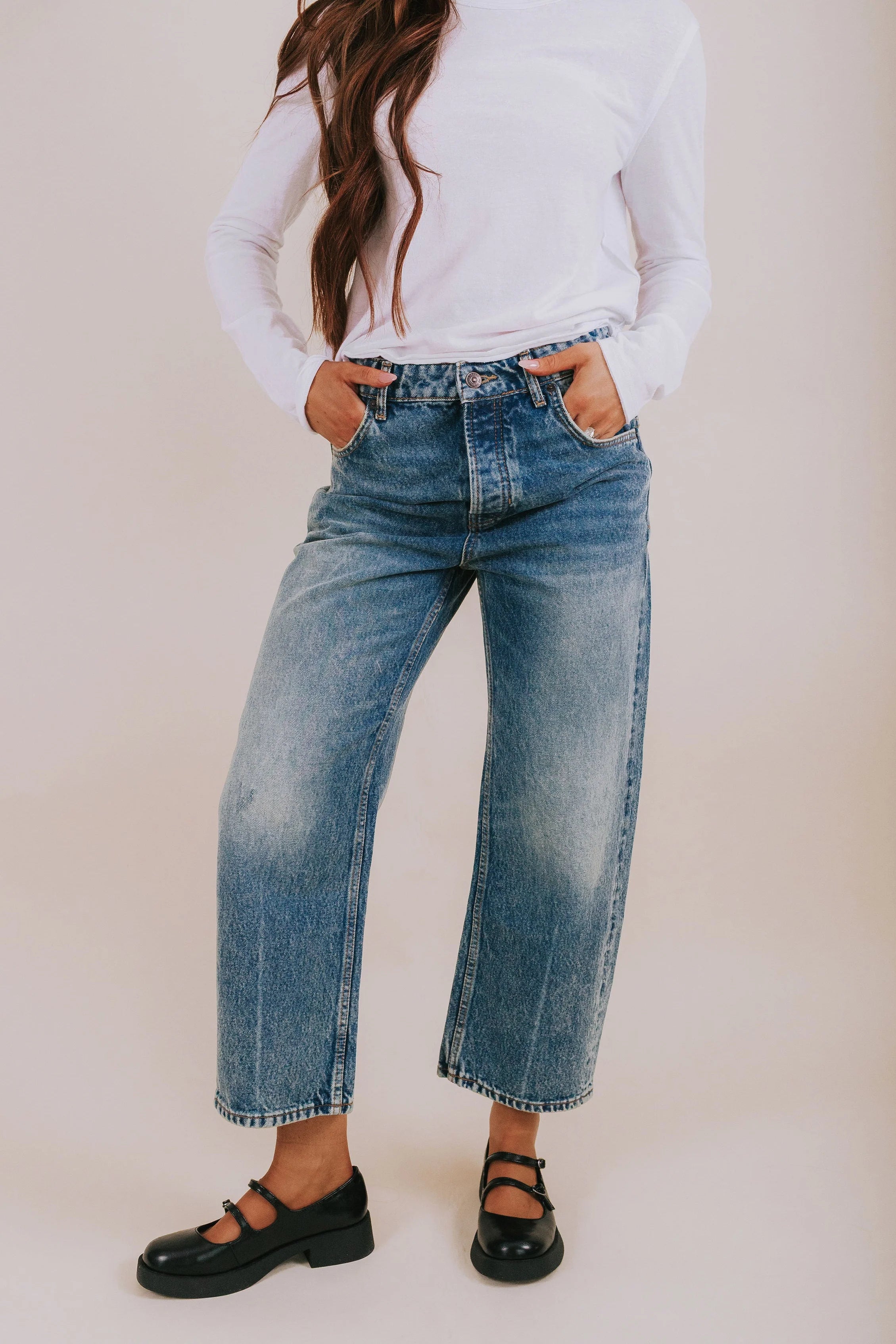 Deep Trance Dropped Boyfriend Jeans - 3 Colors!