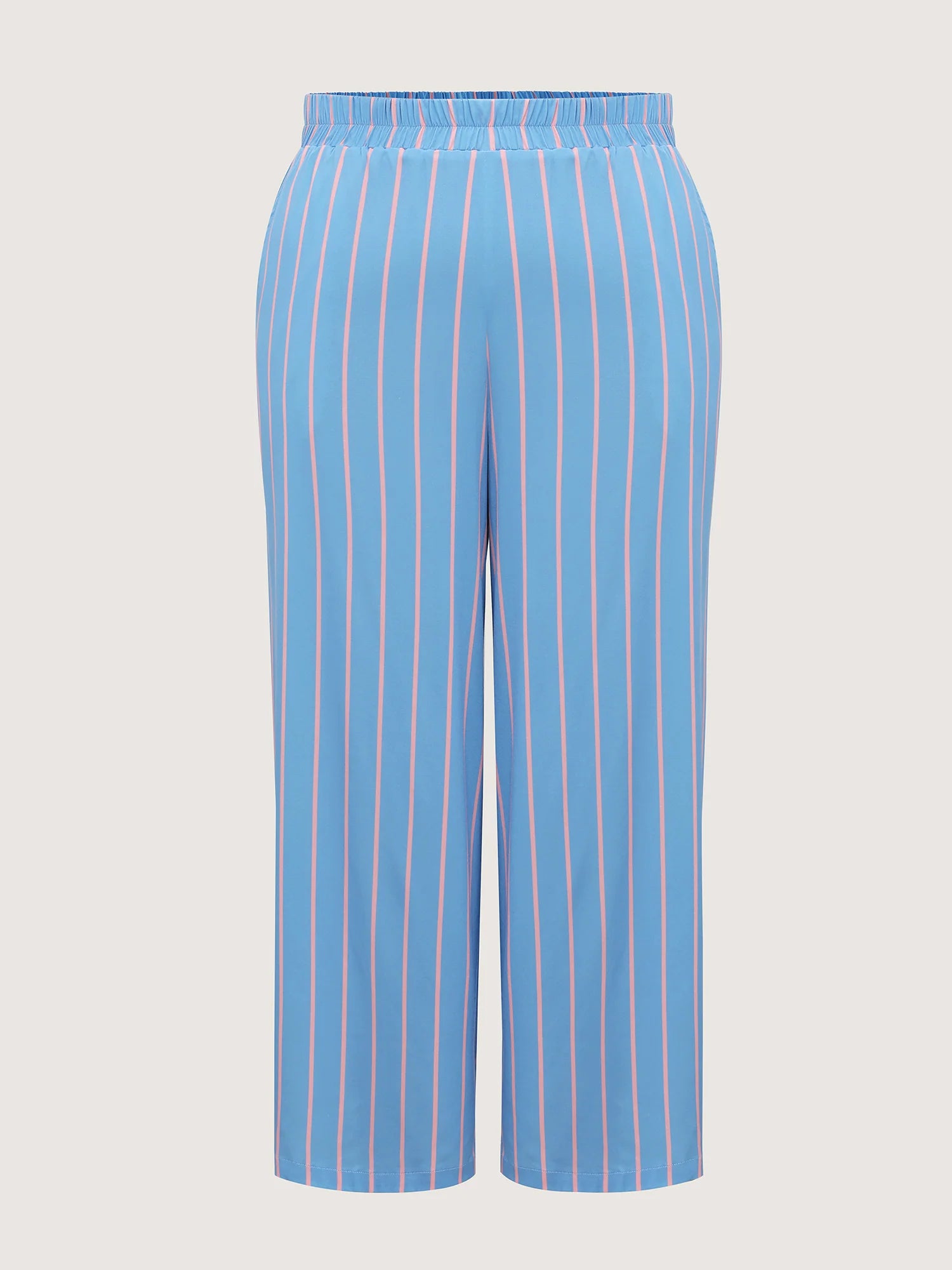Stripe Print Pockets Sleepwear Set