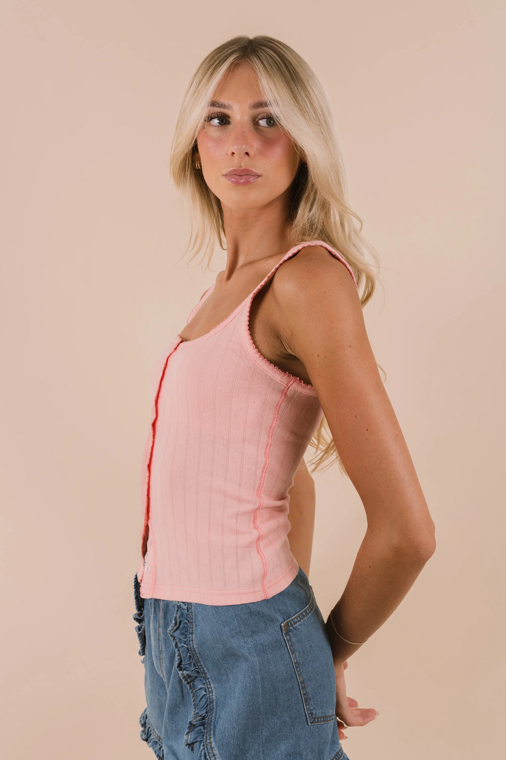 Pointelle Tank