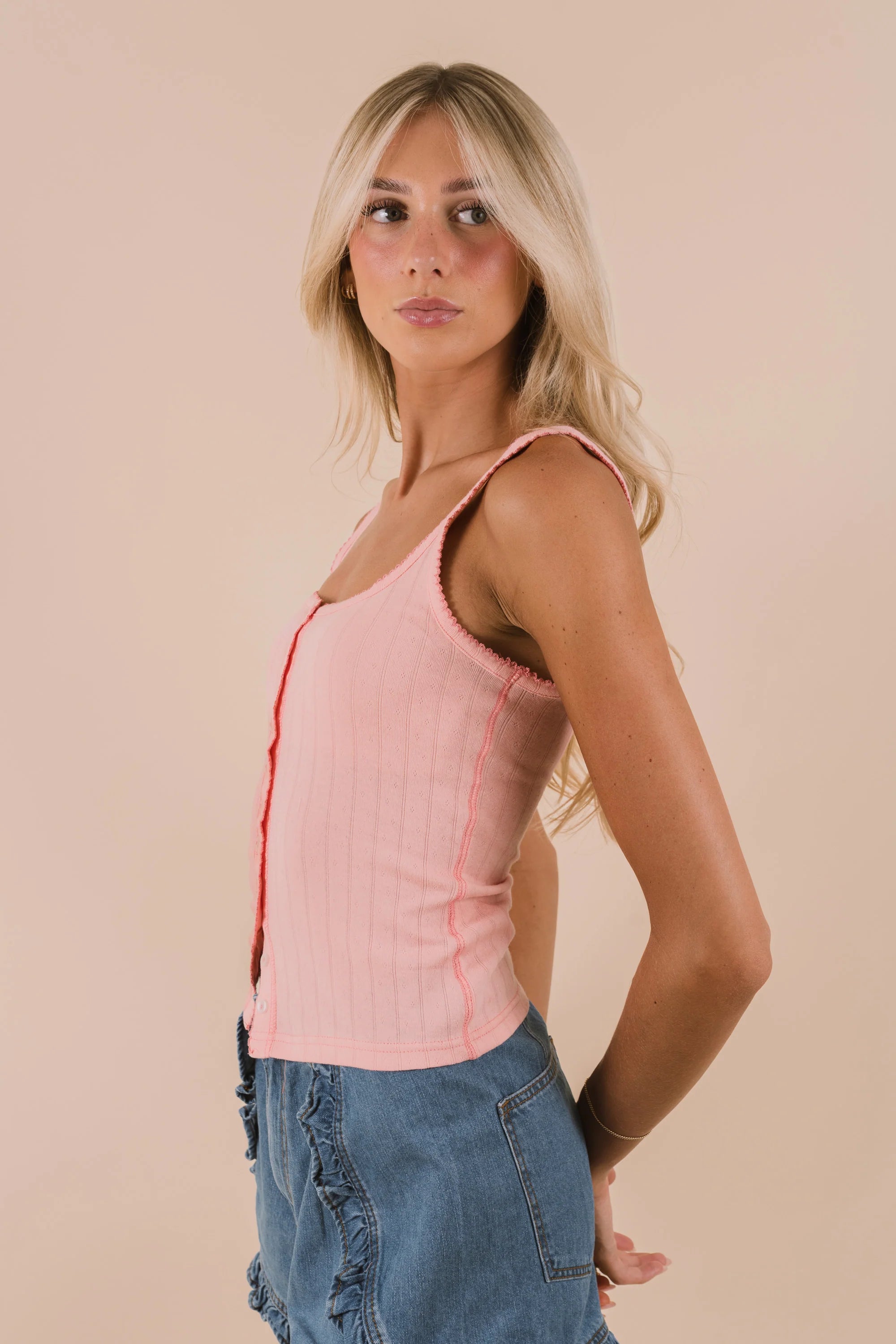 Pointelle Tank