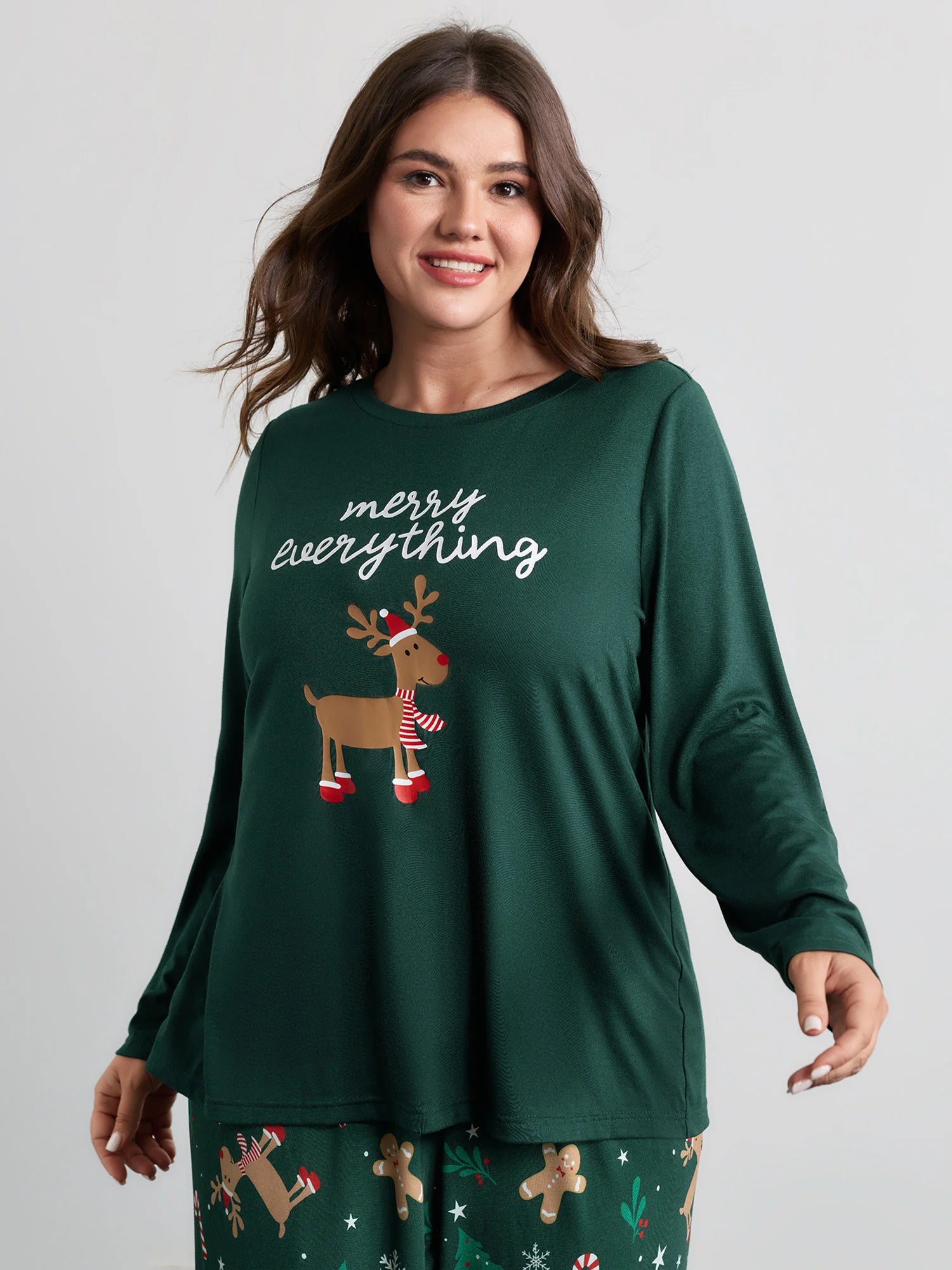 Holiday Cozy Print Pockets Loungewear Set