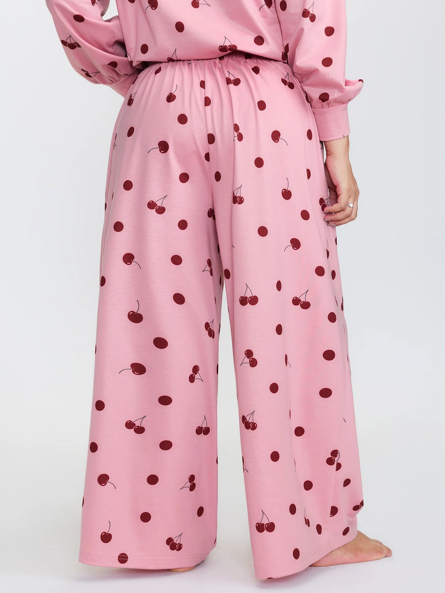 Playful Cherry Print Loungewear Set