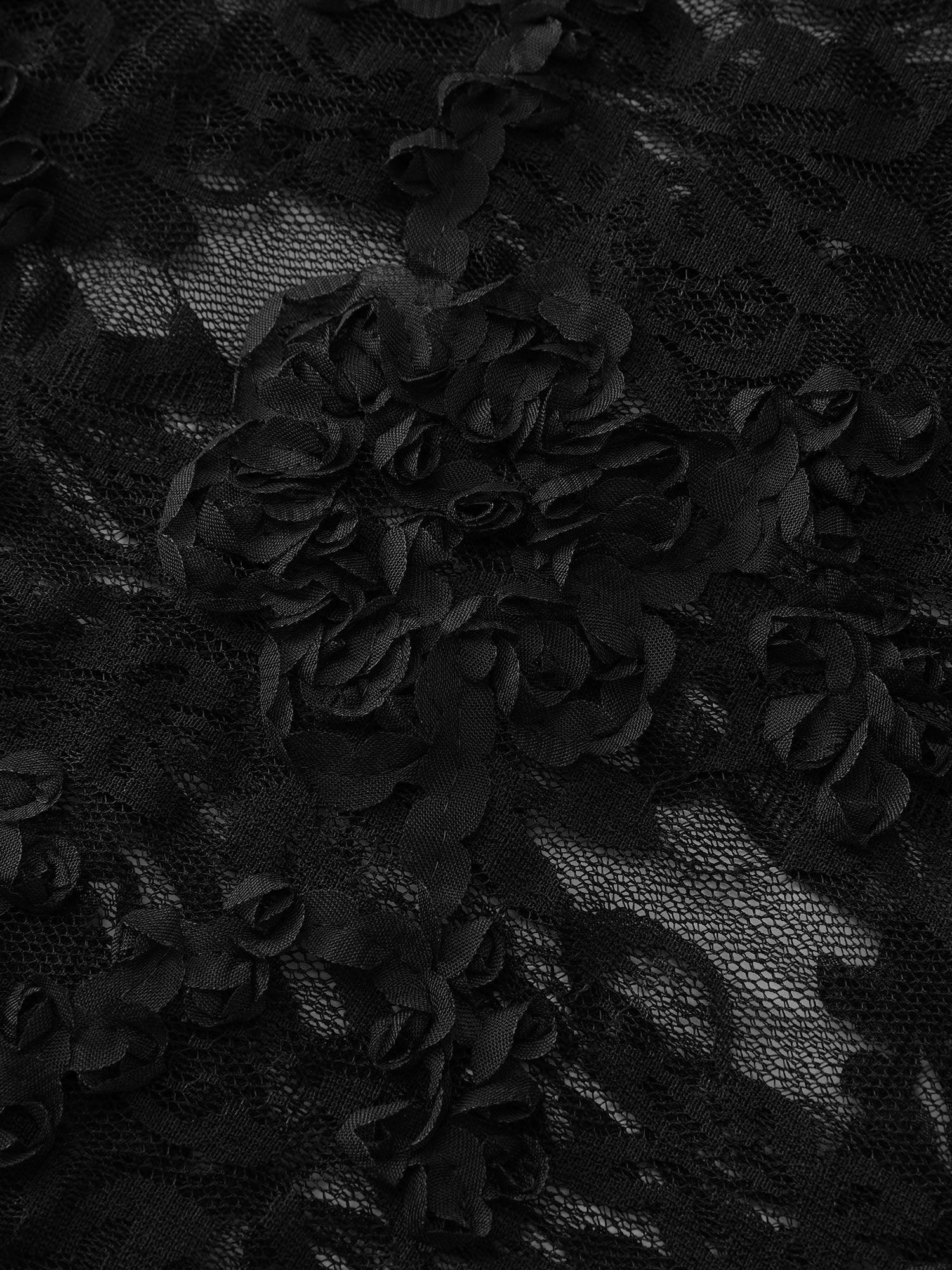 Sheer Floral Lace V-Neck Lounge Dress