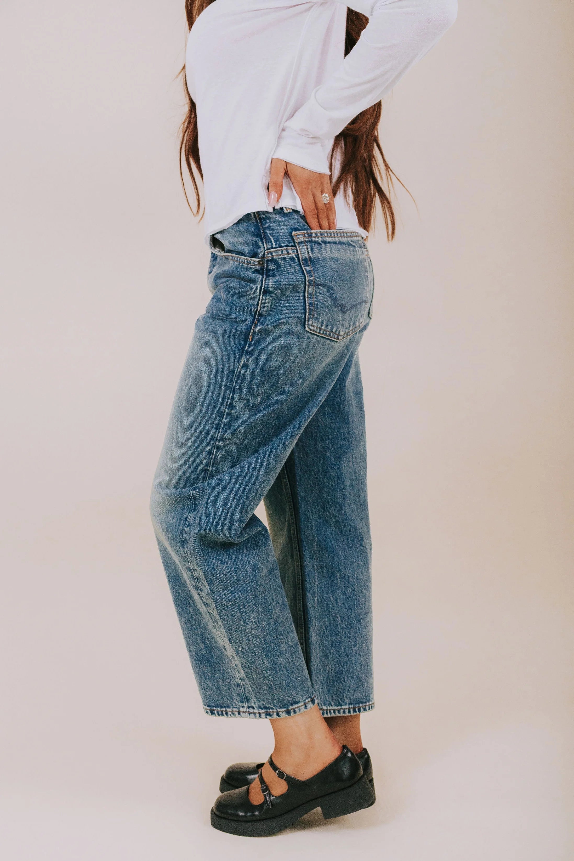 Deep Trance Dropped Boyfriend Jeans - 3 Colors!